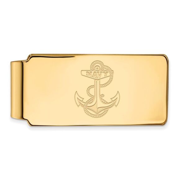 14k Gold Plated Silver U.S. Navy Money Clip
